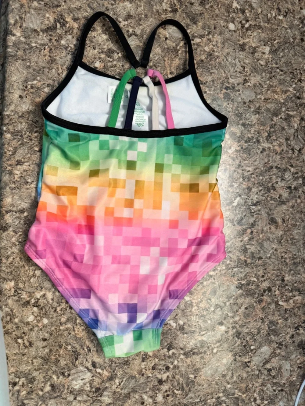 Justice Girls Minecraft One Piece Swimsuit Size 4/5 Preowned